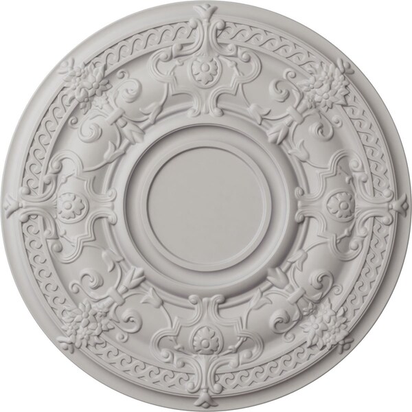 Ekena Millwork Dauphine Ceiling Medallion (Fits Canopies up to 13 1/4"), 33 7/8"OD x 1 3/8"P, Ultra Pure White CM33DAUWF - main